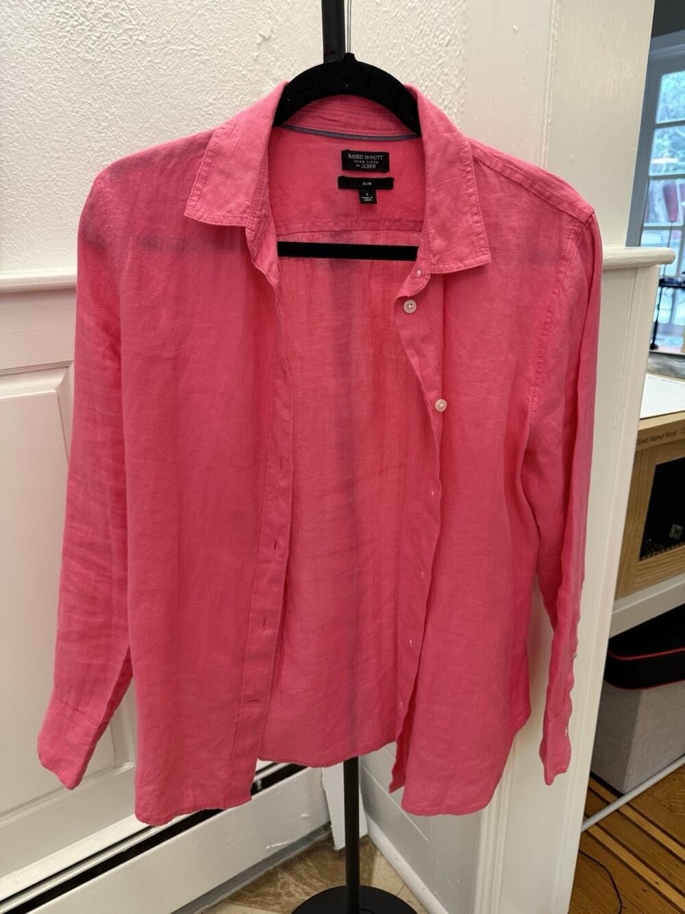 J.Crew Women’s Linen Shirt-Baird McNutt Design Size 8 Slim